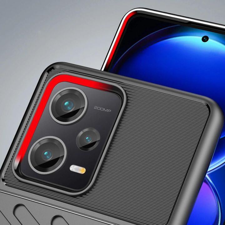 Thunder Case dėklas Xiaomi Redmi Note 12 Pro+ silikoninis šarvuotas dėklas, juodos spalvos