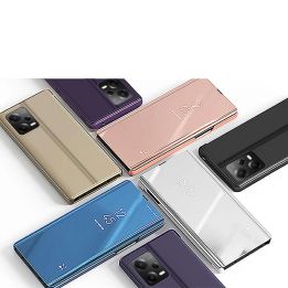 Clear View Case dėklas, skirtas Xiaomi Redmi Note 12 Pro+ , apverčiamam dangteliui, juodos spalvos