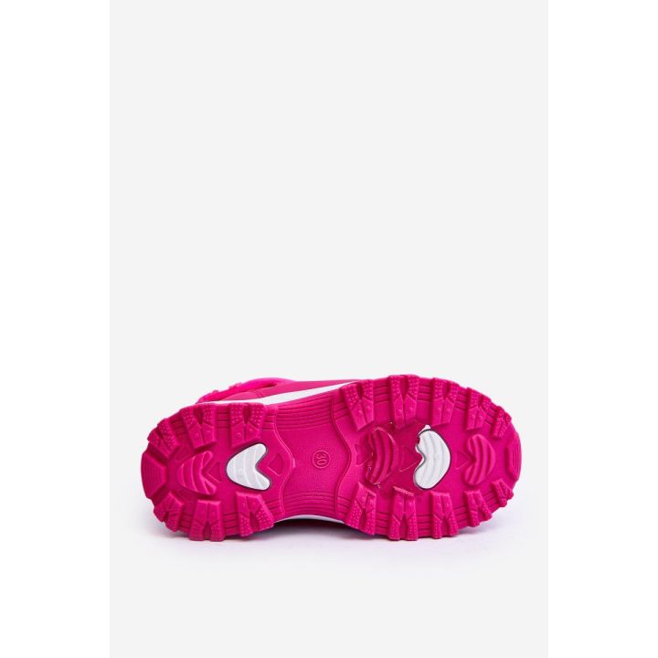 vilnoniai nėriniuoti sniego batai su raišteliais Pink Big Star MM374121