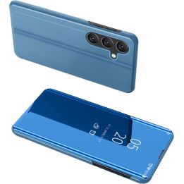 Clear View dėklas Samsung Galaxy A24 4G , mėlynos spalvos apverčiamasis dangtelis