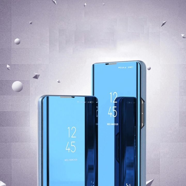 Clear View dėklas Samsung Galaxy A24 4G , mėlynos spalvos apverčiamasis dangtelis