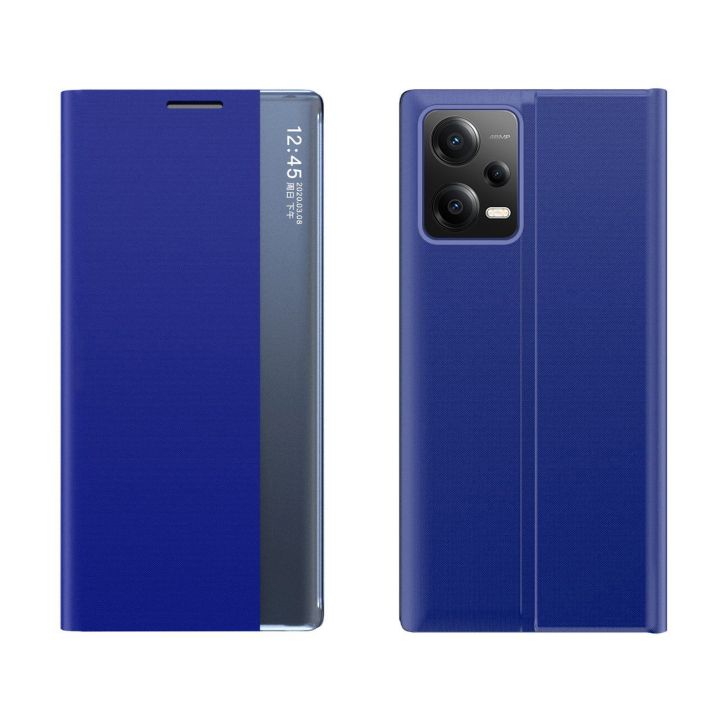 Naujas Sleep Case dėklas, skirtas Xiaomi Redmi Note 12 Pro+ flip cover stand blue