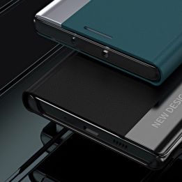 Sleep Case Pro dėklas Xiaomi Redmi Note 12 Pro+ su atlenkiamuoju dangteliu, juodos spalvos