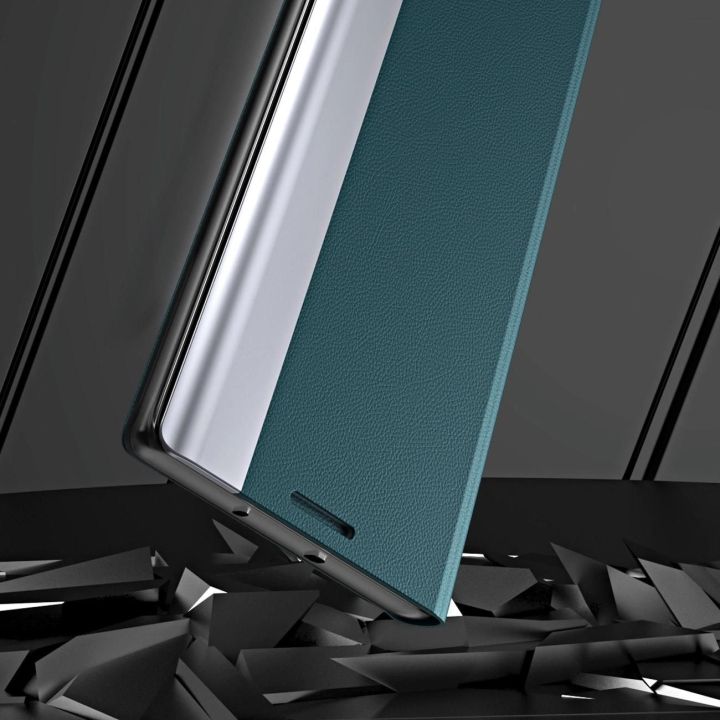 Sleep Case Pro dėklas Xiaomi Redmi Note 12 Pro+ su atlenkiamuoju dangteliu, juodos spalvos
