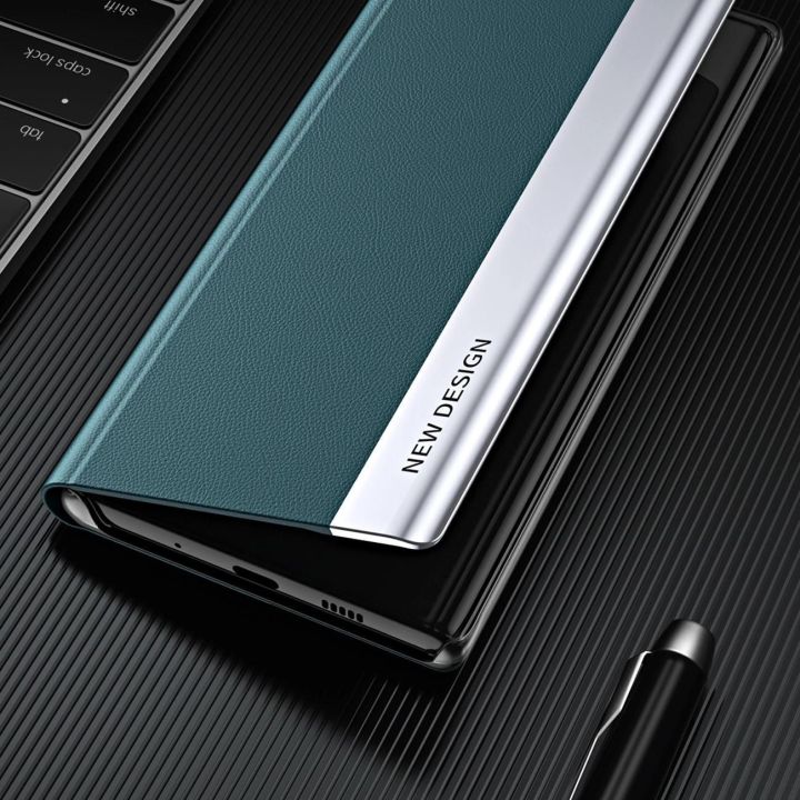 Sleep Case Pro dėklas Xiaomi Redmi Note 12 Pro+ su atlenkiamuoju dangteliu, juodos spalvos