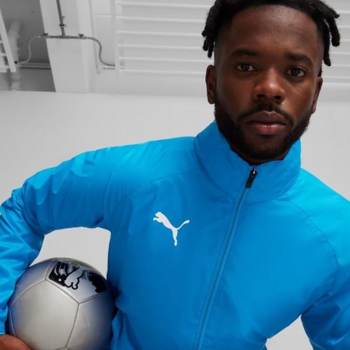 Vyriška striukė futbolo treniruotėms Puma Team Goal All Weather, mėlyna