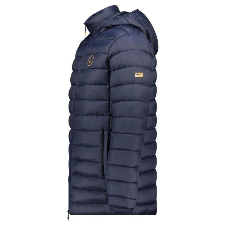 Vyriška ilga striukė su gobtuvu Geographical Norway, tamsiai mėlyna