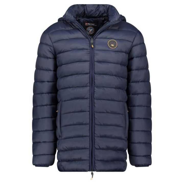 Vyriška ilga striukė su gobtuvu Geographical Norway, tamsiai mėlyna