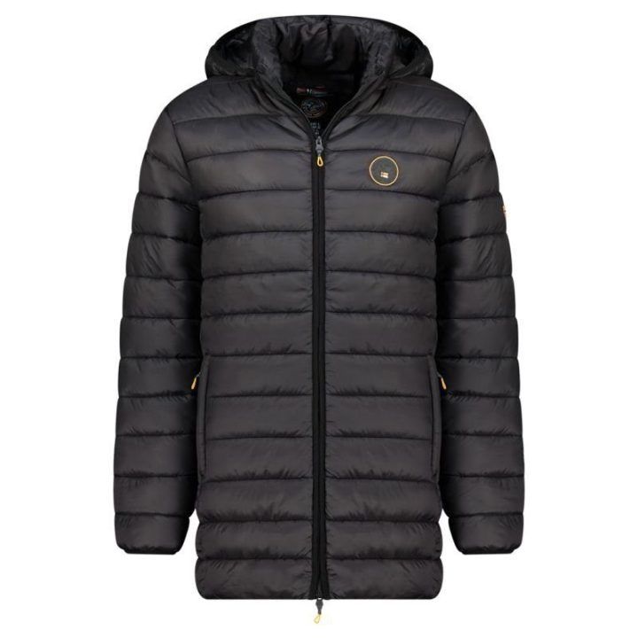 Vyriška ilga striukė su gobtuvu Geographical Norway, juoda