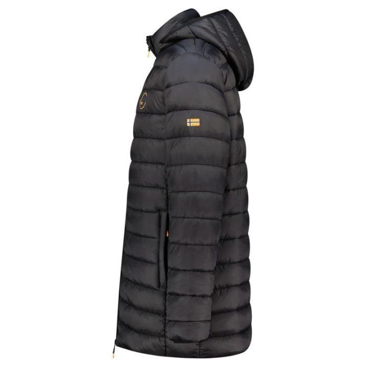 Vyriška ilga striukė su gobtuvu Geographical Norway, juoda