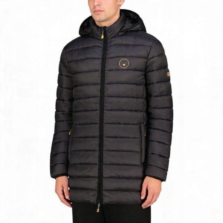 Vyriška ilga striukė su gobtuvu Geographical Norway, juoda