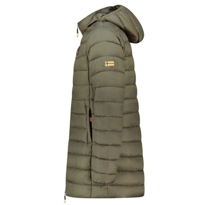 Vyriška ilga striukė su gobtuvu Geographical Norway Amigomap, chaki