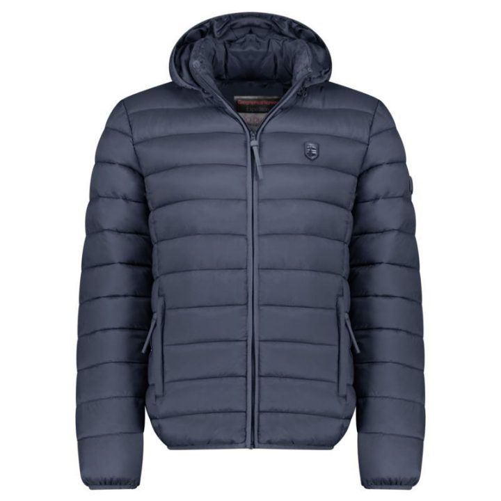 Vyriška striukė su gobtuvu Geographical Norway, džinsinė mėlyna