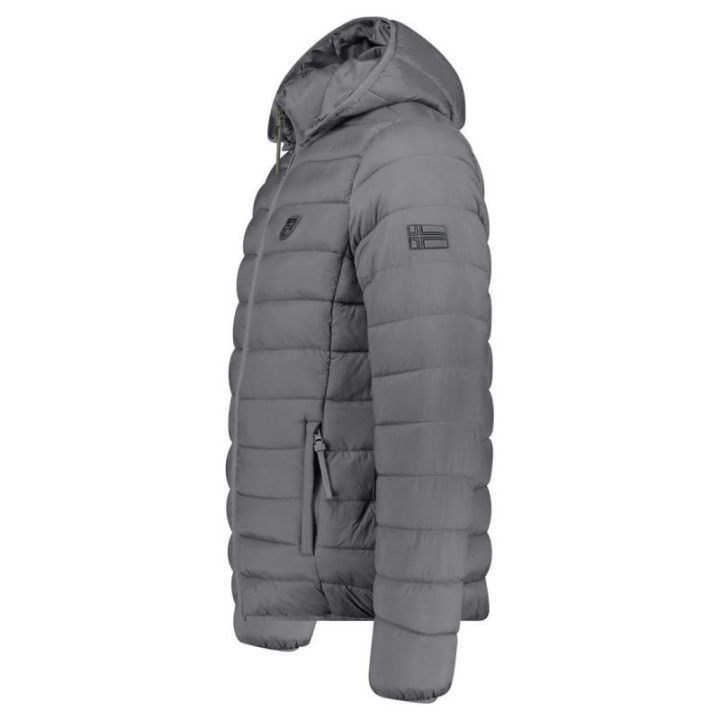 Vyriška striukė su gobtuvu Geographical Norway, tamsiai pilka