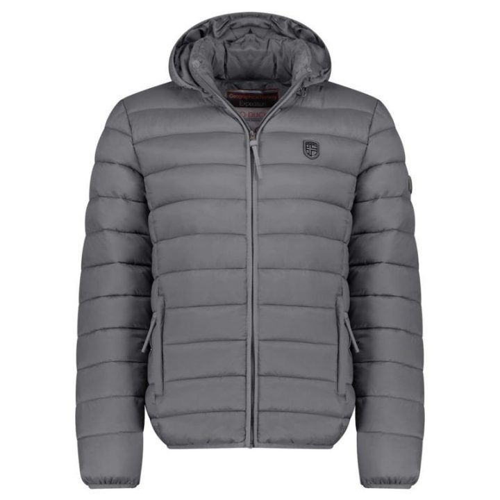Vyriška striukė su gobtuvu Geographical Norway, tamsiai pilka