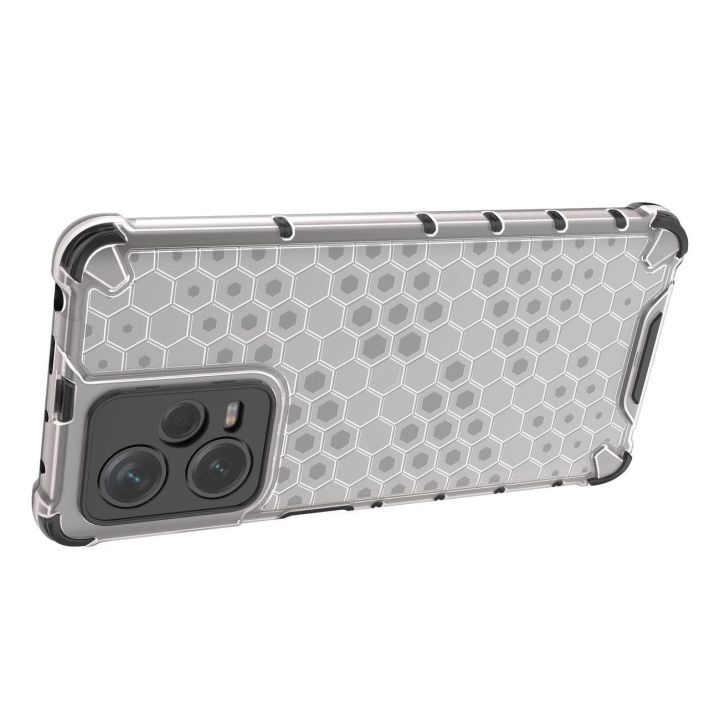 Honeycomb dėklas Xiaomi Redmi Note 12 Pro+ šarvuotas hibridinis dėklas, juodos spalvos