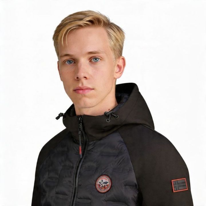 Vyriška striukė Geographical Norway Bael, juoda
