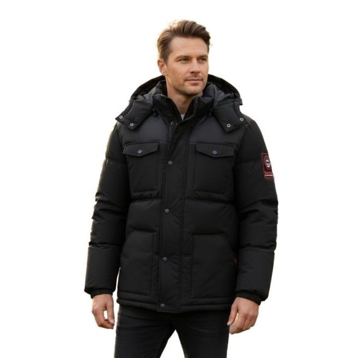 Vyriška striukė Geographical Norway Bareda, juoda
