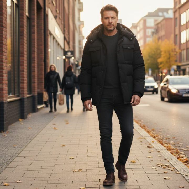 Vyriška striukė Geographical Norway Bareda, juoda