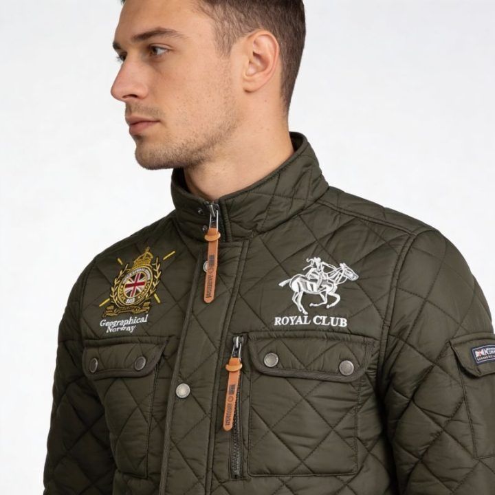 Vyriška striukė Geographical Norway Belificio, chaki