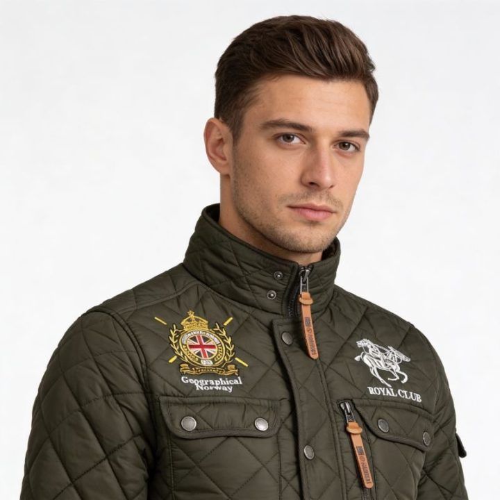 Vyriška striukė Geographical Norway Belificio, chaki