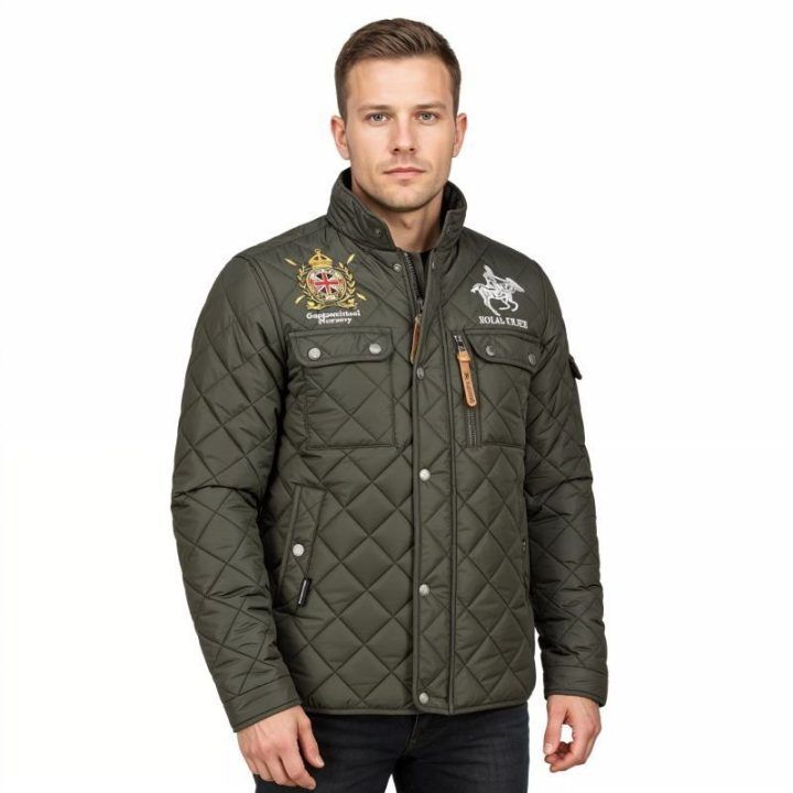 Vyriška striukė Geographical Norway Belificio, chaki