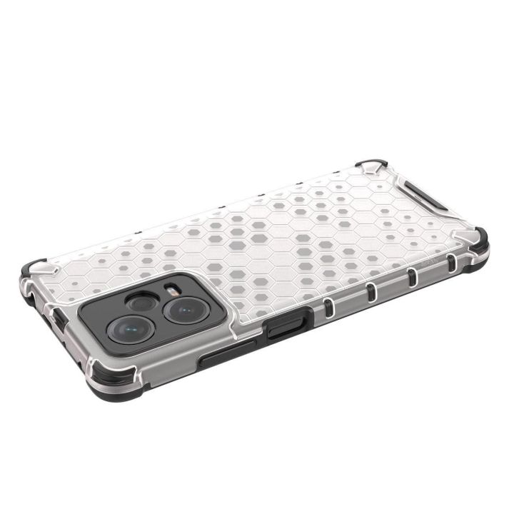 Honeycomb dėklas Xiaomi Redmi Note 12 Pro+ šarvuotas hibridinis dėklas, juodos spalvos
