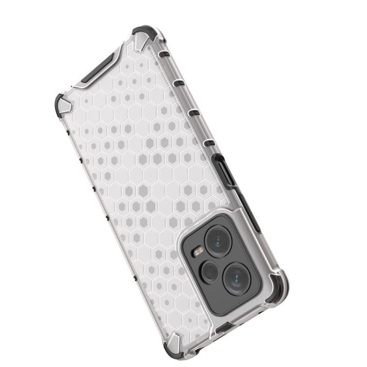 Honeycomb dėklas Xiaomi Redmi Note 12 Pro+ šarvuotas hibridinis dėklas, juodos spalvos