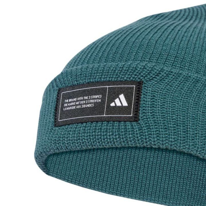 Kepurė su atlenkiamu kraštu adidas Essentials Cuffed, žalia