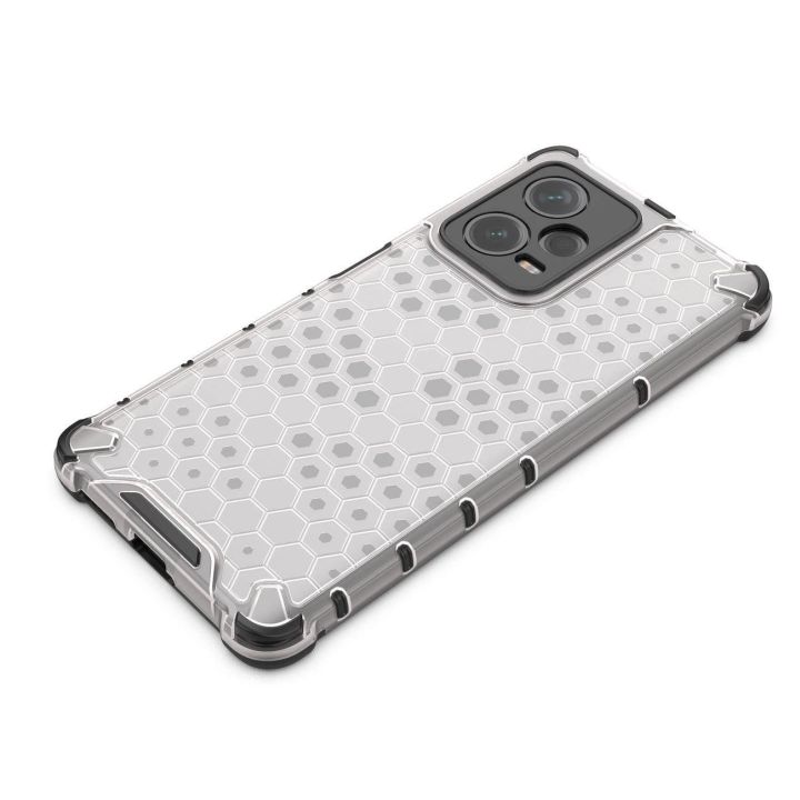 Honeycomb dėklas Xiaomi Redmi Note 12 Pro+ šarvuotas hibridinis dėklas, juodos spalvos