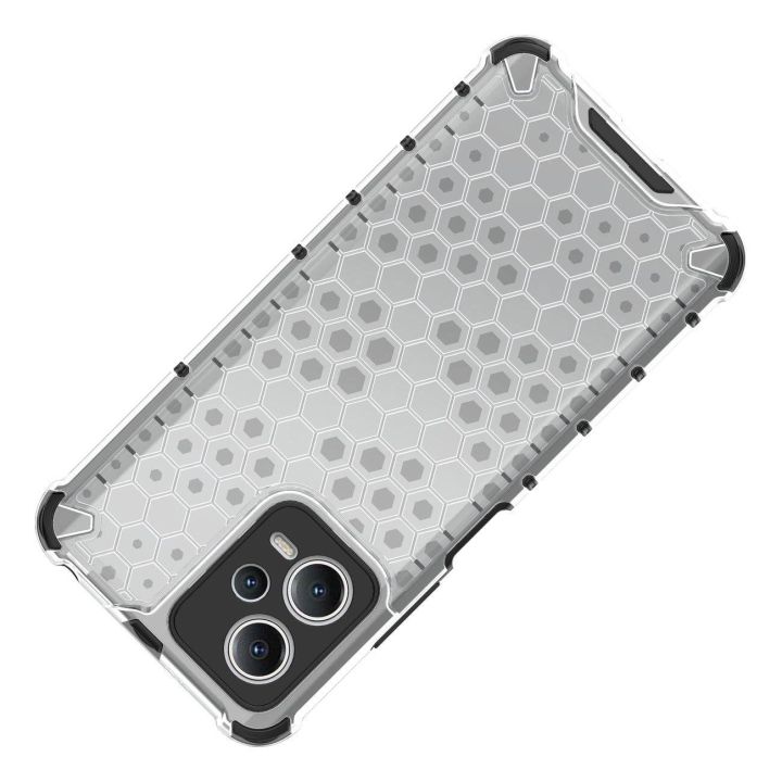 Honeycomb dėklas Xiaomi Redmi Note 12 5G / Poco X5 5G hibridiniam šarvuotam dėklui, juodos spalvos
