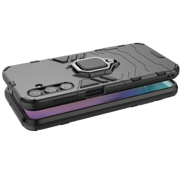 Ring Armor dėklas Samsung Galaxy A24 4G šarvuotas dėklas su magnetiniu laikikliu žiedas juodas