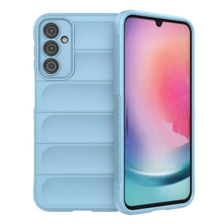 Samsung Galaxy A24 4G , lankstus šarvuotas dėklas, šviesiai mėlynas