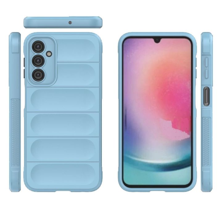 Samsung Galaxy A24 4G , lankstus šarvuotas dėklas, šviesiai mėlynas