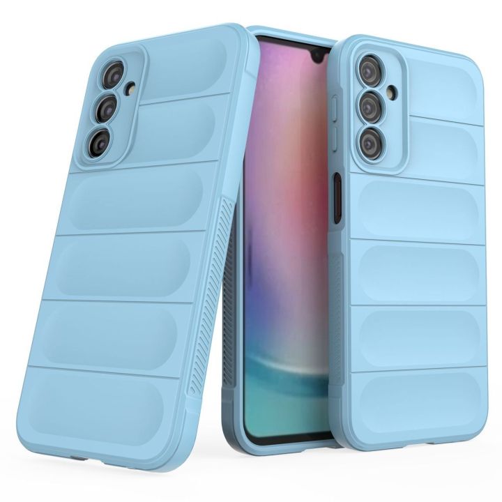 Samsung Galaxy A24 4G , lankstus šarvuotas dėklas, šviesiai mėlynas