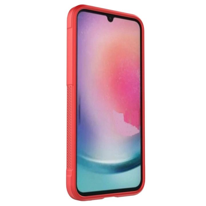 Samsung Galaxy A24 4G lankstus šarvuotas dėklas raudonos spalvos