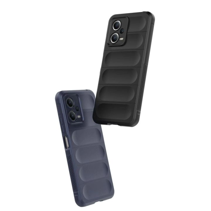 Xiaomi Redmi Note 12 5G / Poco X5 5G lanksčiam šarvuotam dėklui, juodos spalvos