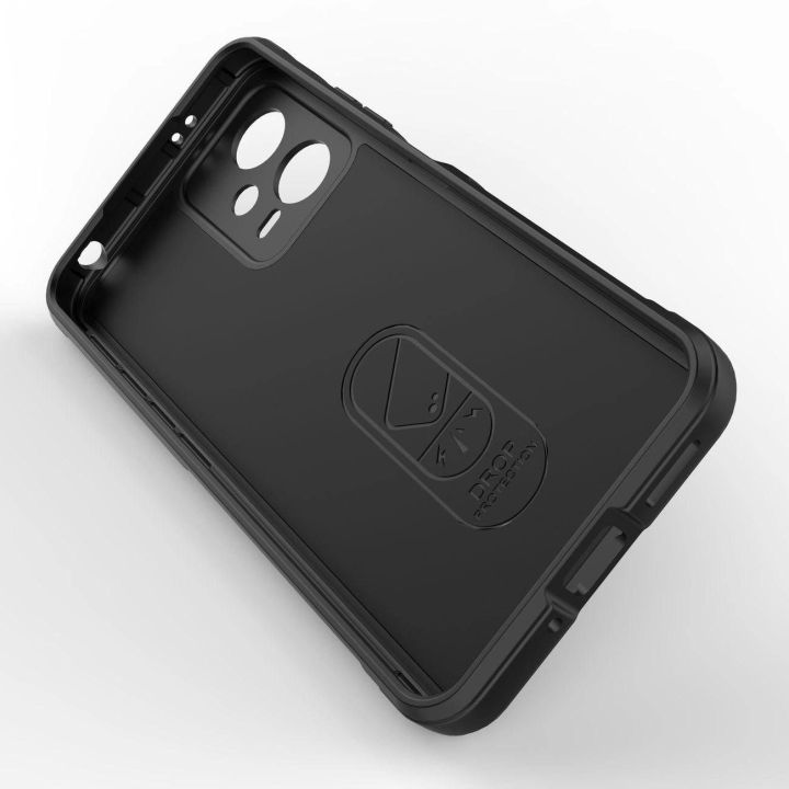 Xiaomi Redmi Note 12 5G / Poco X5 5G lanksčiam šarvuotam dėklui, juodos spalvos
