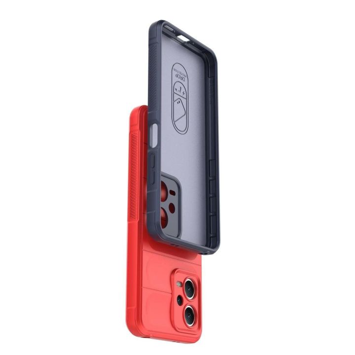 Xiaomi Redmi Note 12 5G / Poco X5 5G lanksčiam šarvuotam dėklui, juodos spalvos