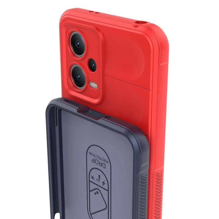 Xiaomi Redmi Note 12 5G / Poco X5 5G lanksčiam šarvuotam dėklui, juodos spalvos