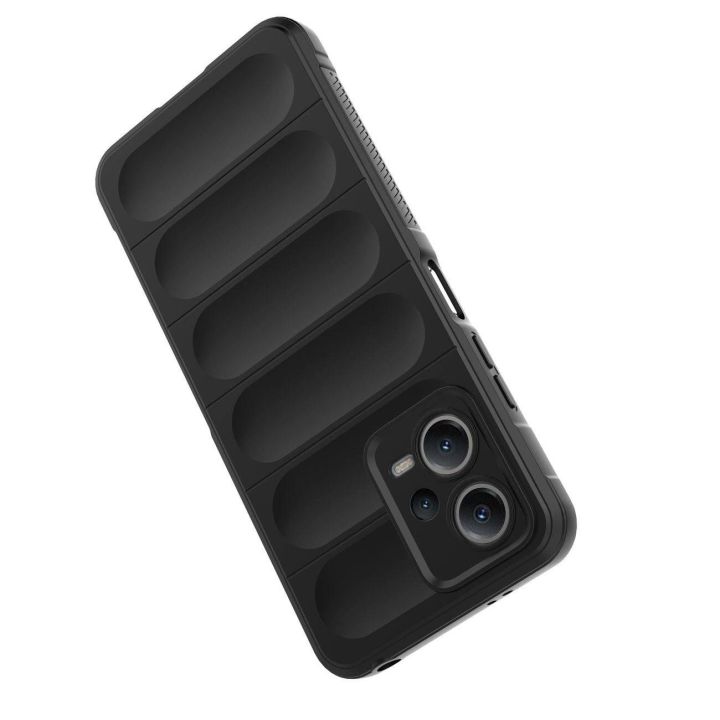 Xiaomi Redmi Note 12 5G / Poco X5 5G lanksčiam šarvuotam dėklui, juodos spalvos