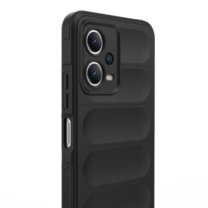 Xiaomi Redmi Note 12 5G / Poco X5 5G lanksčiam šarvuotam dėklui, juodos spalvos