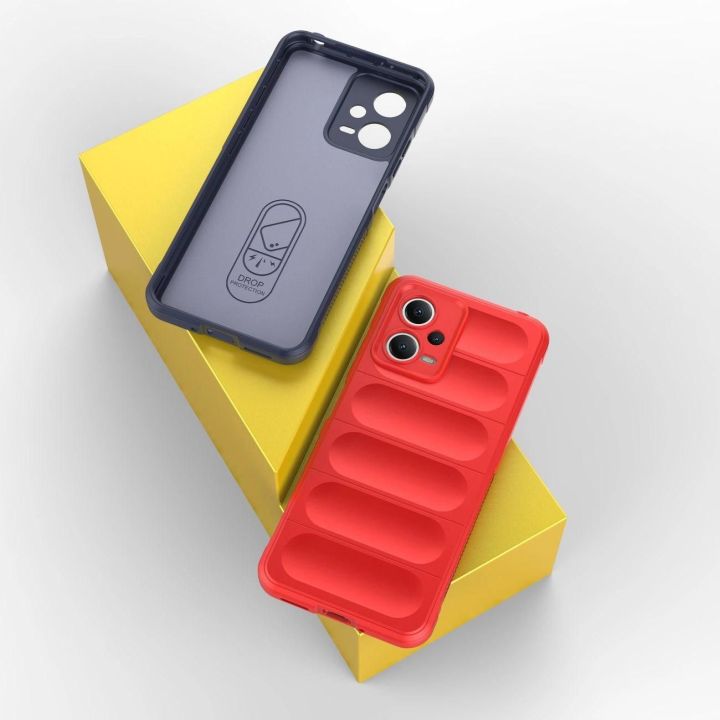 Xiaomi Redmi Note 12 5G / Poco X5 5G lanksčiam šarvuotam dėklui, juodos spalvos