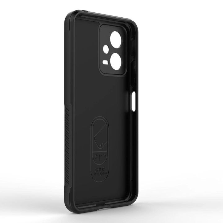 Xiaomi Redmi Note 12 5G / Poco X5 5G lanksčiam šarvuotam dėklui, juodos spalvos