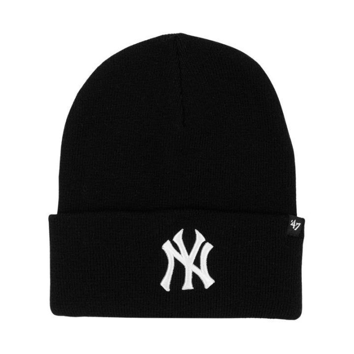 Uniseks kepurė su siuvinėtu logotipu New York Yankees, juoda