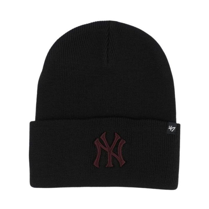 Uniseks kepurė su išsiuvinėtu logotipu New York Yankees, juoda