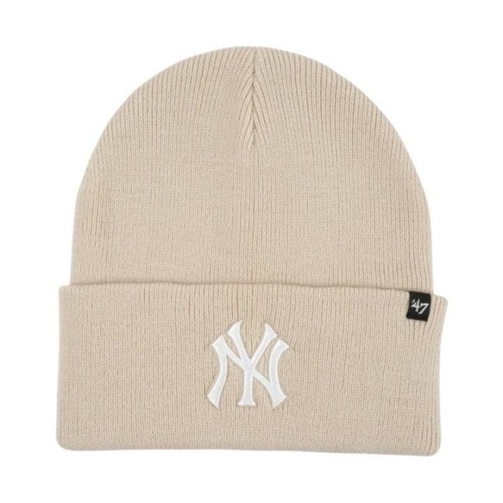 Uniseks kepurė su išsiuvinėtu logotipu New York Yankees, smėlio
