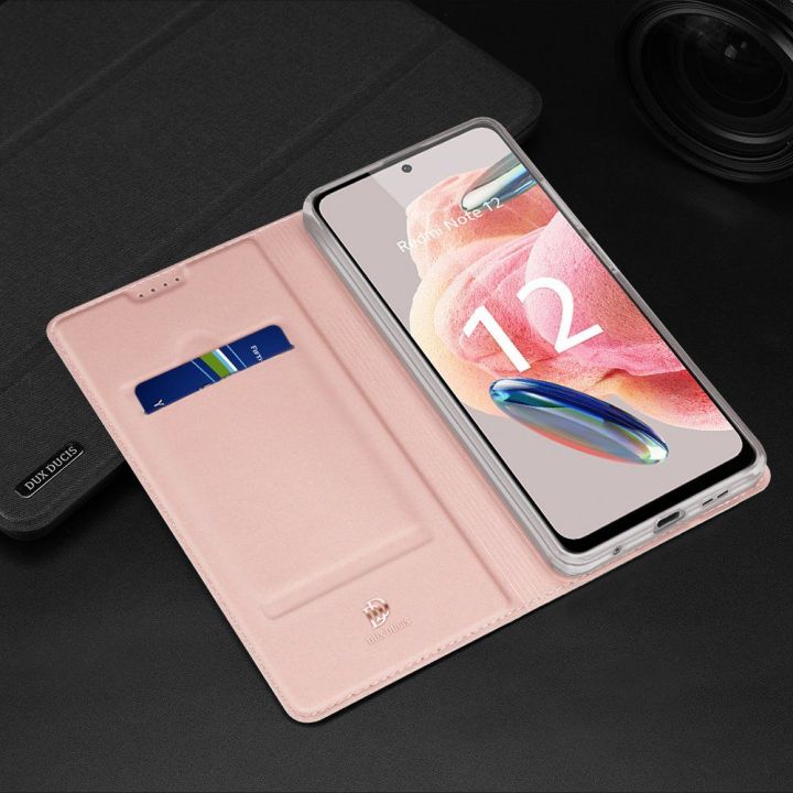 Skin Pro dėklas Xiaomi Redmi Note 12 flip cover card wallet stand blue