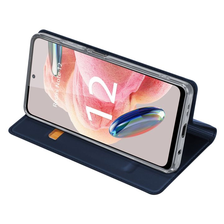Skin Pro dėklas Xiaomi Redmi Note 12 flip cover card wallet stand blue