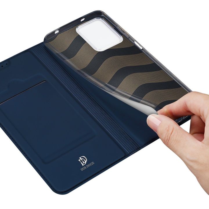 Skin Pro dėklas Xiaomi Redmi Note 12 flip cover card wallet stand blue